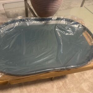 West Elm melamine Tray-silver pine